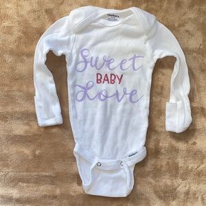 Carter's White Bodysuit with Purple and Red Accents